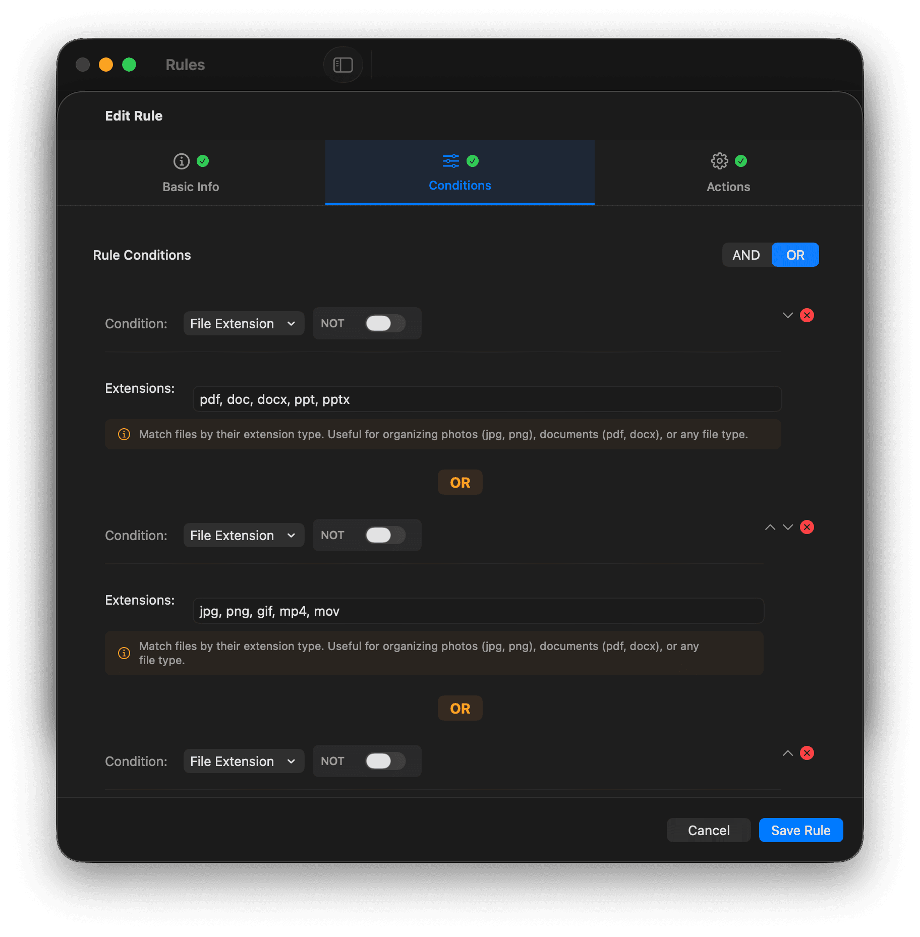 DeskButler Conditions Editor
